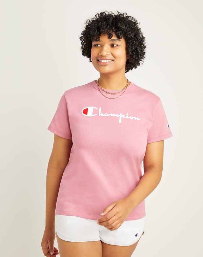 Champion Heritage T-Shirt Dames - Roze - Belgie 5870IRGPB